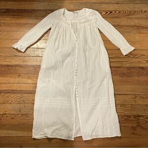 Eileen West full length 100% cotton Victorian style nightgown size small